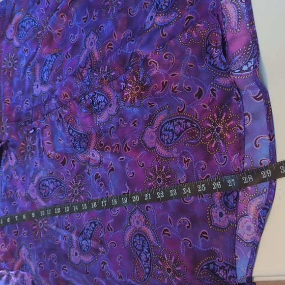 Cacique, Purple Paisley, Long Sleeve And Pants Pajama Set. Size 18/20 - Picture 5 of 7